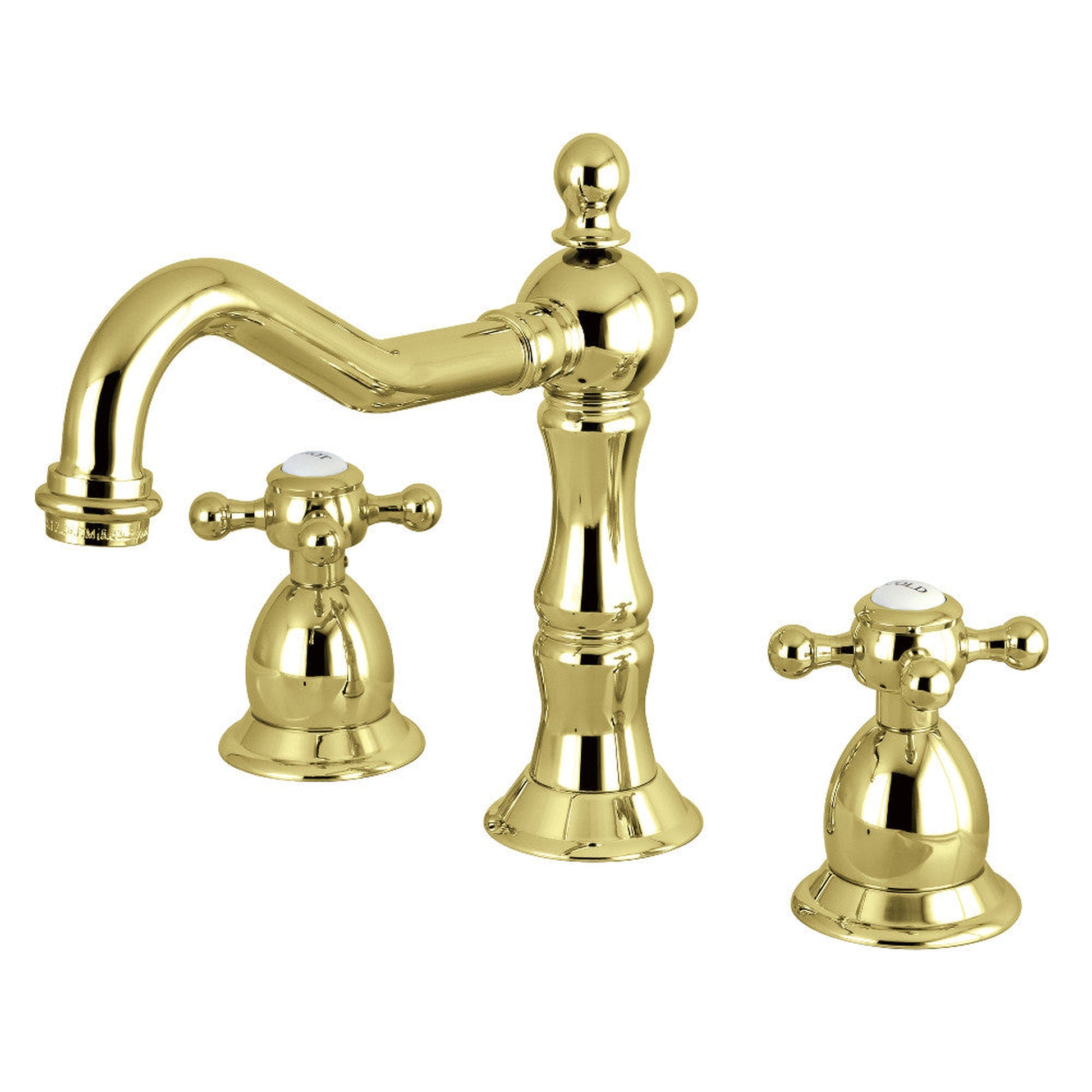 Kingston Brass KS1972BX 8 in. Widespread Bathroom Faucet, Polished Brass