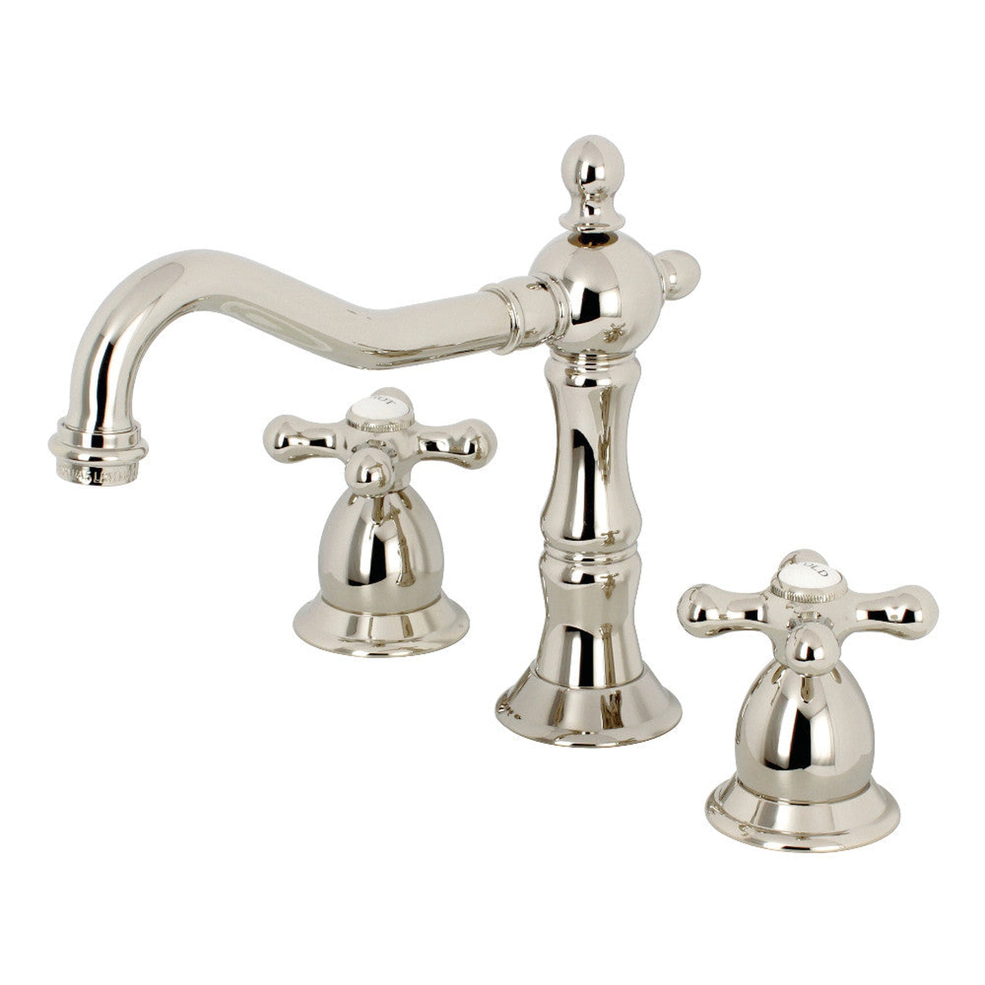 Kingston Brass KS1976AX 8 in. Widespread Bathroom Faucet, Polished Nickel