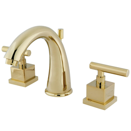 Kingston Brass KS2962CQL 8 in. Widespread Bathroom Faucet, Polished Brass