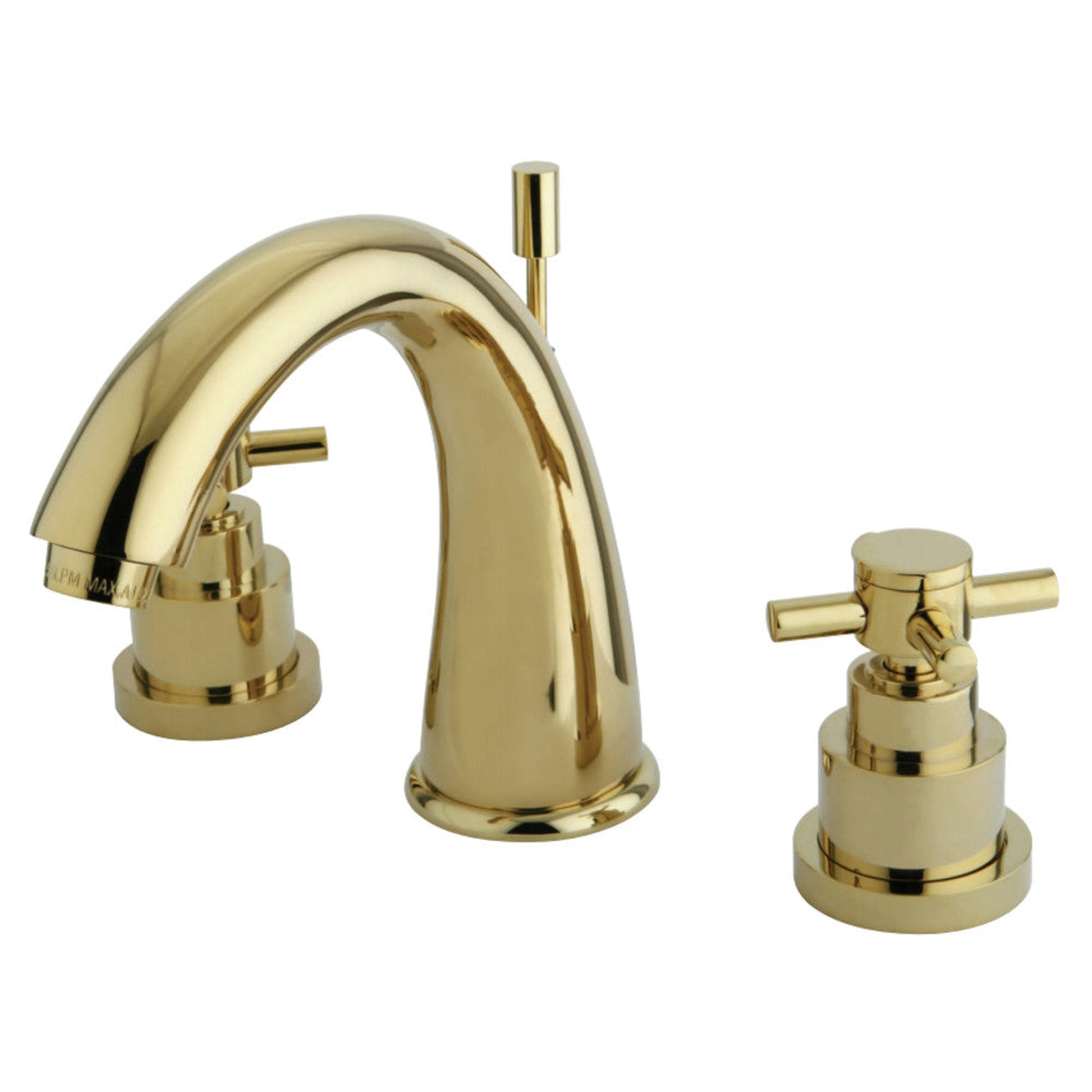 Kingston Brass KS2962EX 8 in. Widespread Bathroom Faucet, Polished Brass