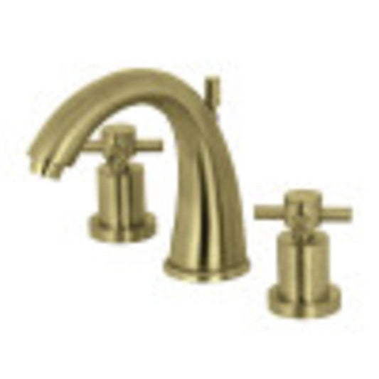 Kingston Brass KS2967DX 8 in. Widespread Bathroom Faucet, Brushed Brass