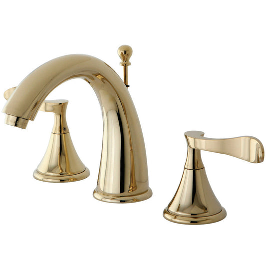 Kingston Brass KS2972CFL 8 in. Widespread Bathroom Faucet, Polished Brass