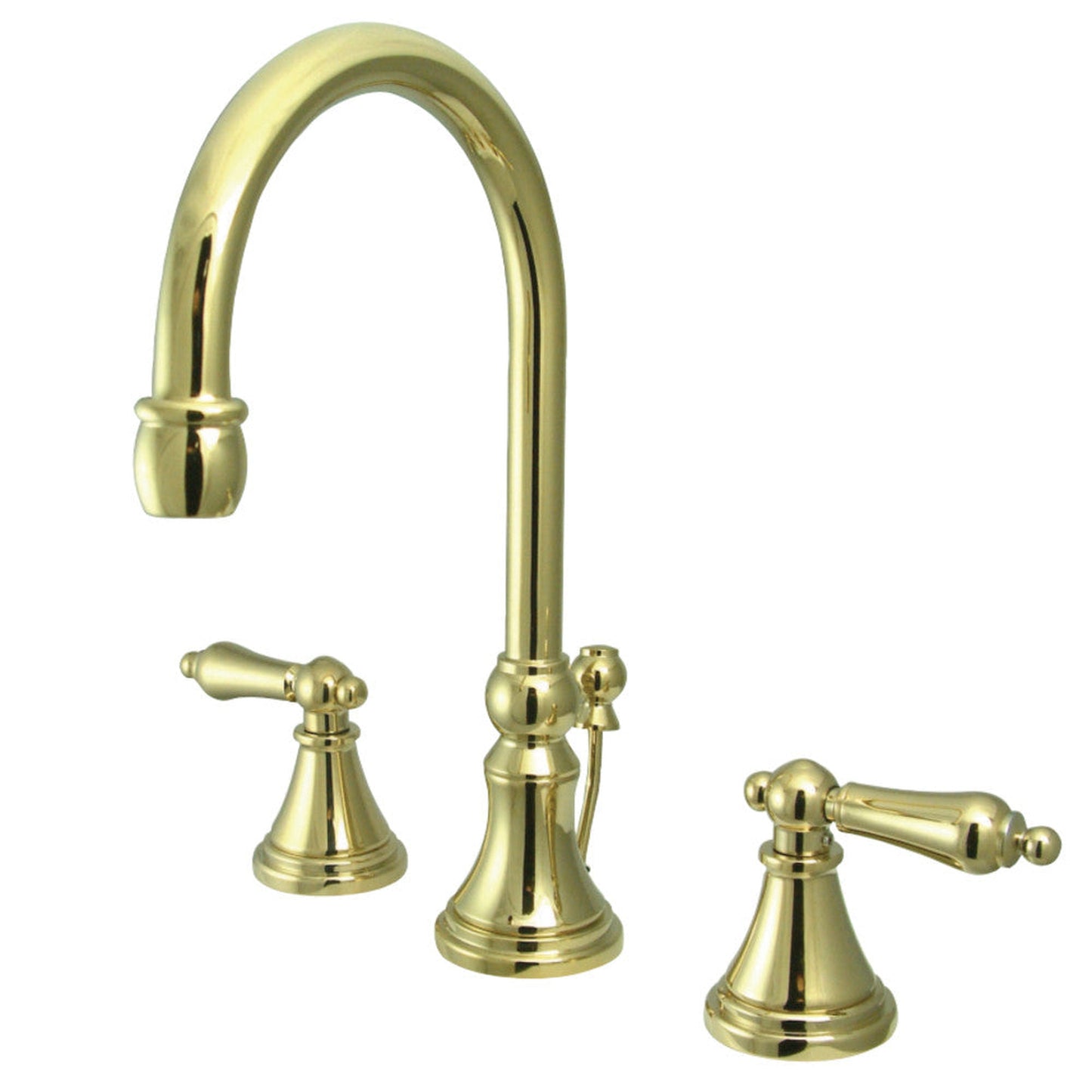 Kingston Brass KS2982AL Governor Widespread Bathroom Faucet, Polished Brass