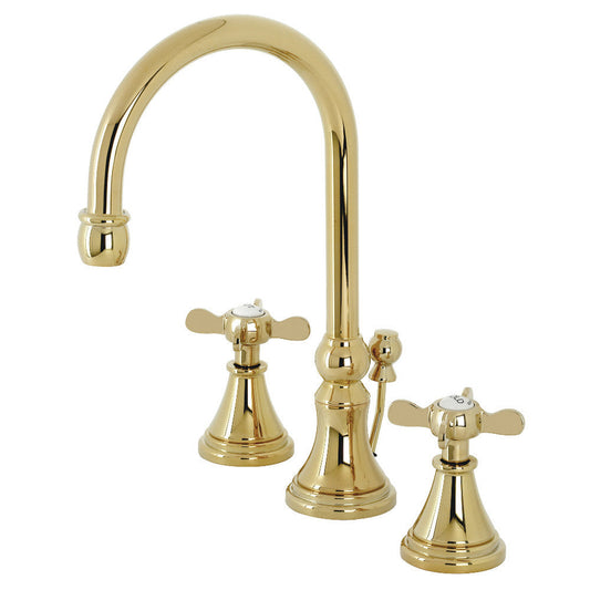 Kingston Brass KS2982BEX Essex Widespread Bathroom Faucet with Brass Pop-Up, Polished Brass