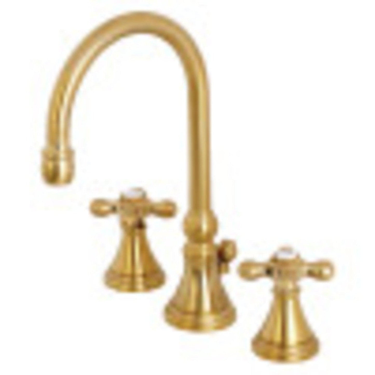 Kingston Brass KS2987AX Governor Widespread Bathroom Faucet with Brass Pop-Up, Brushed Brass