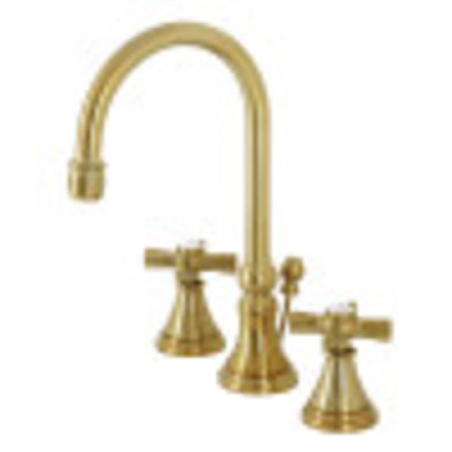 Kingston Brass KS2987ZX Millennium Widespread Bathroom Faucet with Brass Pop-Up, Brushed Brass