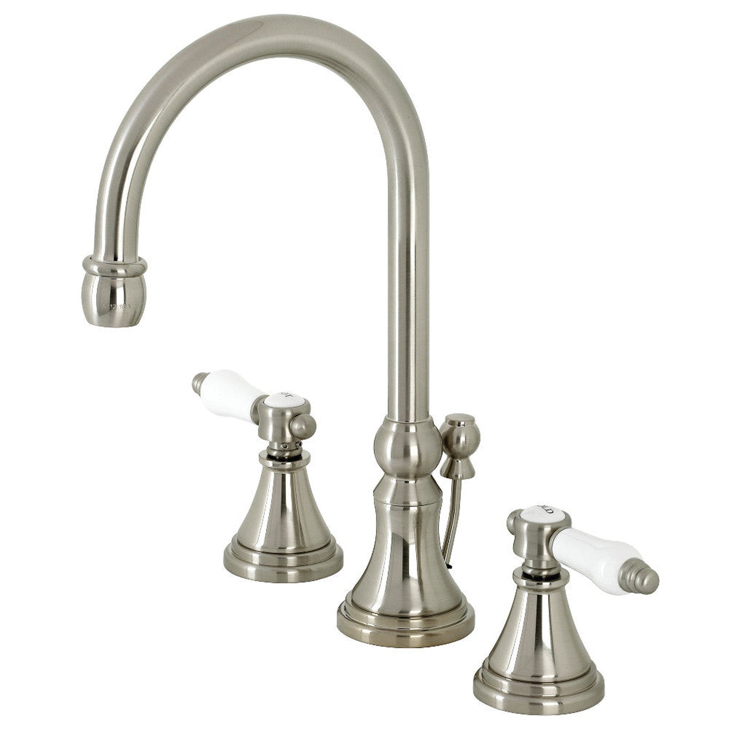 Kingston Brass KS2988BPL Bel-Air Widespread Bathroom Faucet with Brass Pop-Up, Brushed Nickel