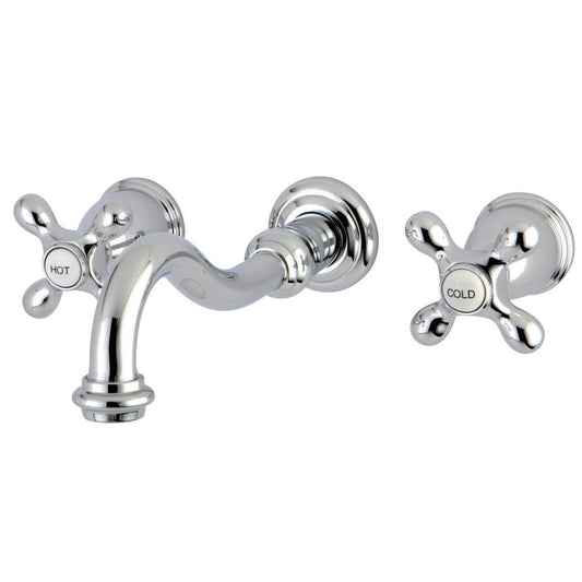 Kingston Brass KS3121AX Vintage 2-Handle Wall Mount Bathroom Faucet, Polished Chrome