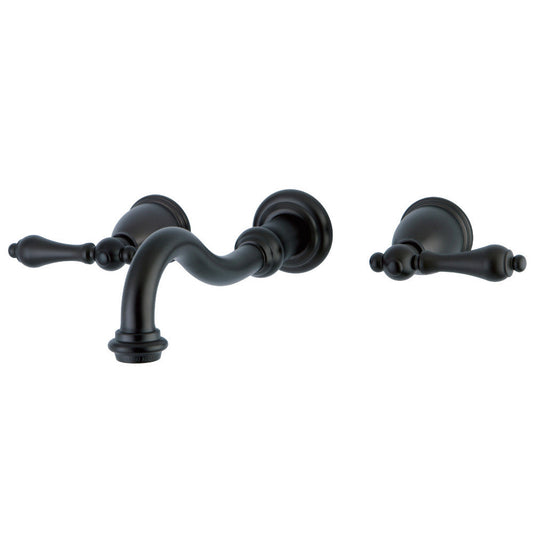 Kingston Brass KS3125AL Vintage 2-Handle Wall Mount Bathroom Faucet, Oil Rubbed Bronze