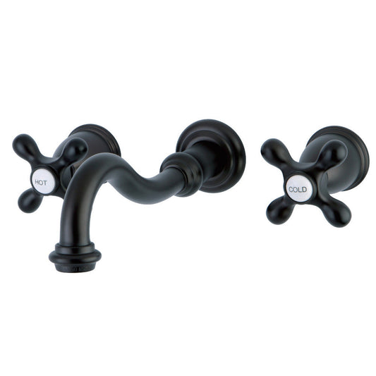 Kingston Brass KS3125AX Vintage 2-Handle Wall Mount Bathroom Faucet, Oil Rubbed Bronze