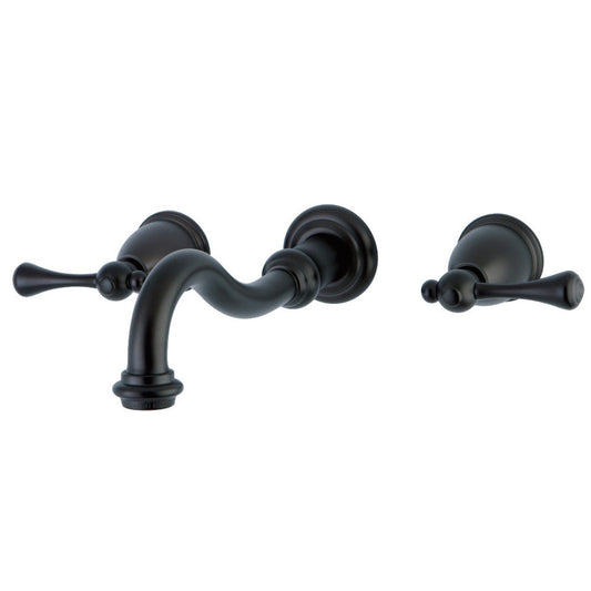 Kingston Brass KS3125BL Wall Mount Bathroom Faucet, Oil Rubbed Bronze