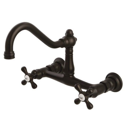 Kingston Brass KS3245AX Wall Mount Bathroom Faucet, Oil Rubbed Bronze