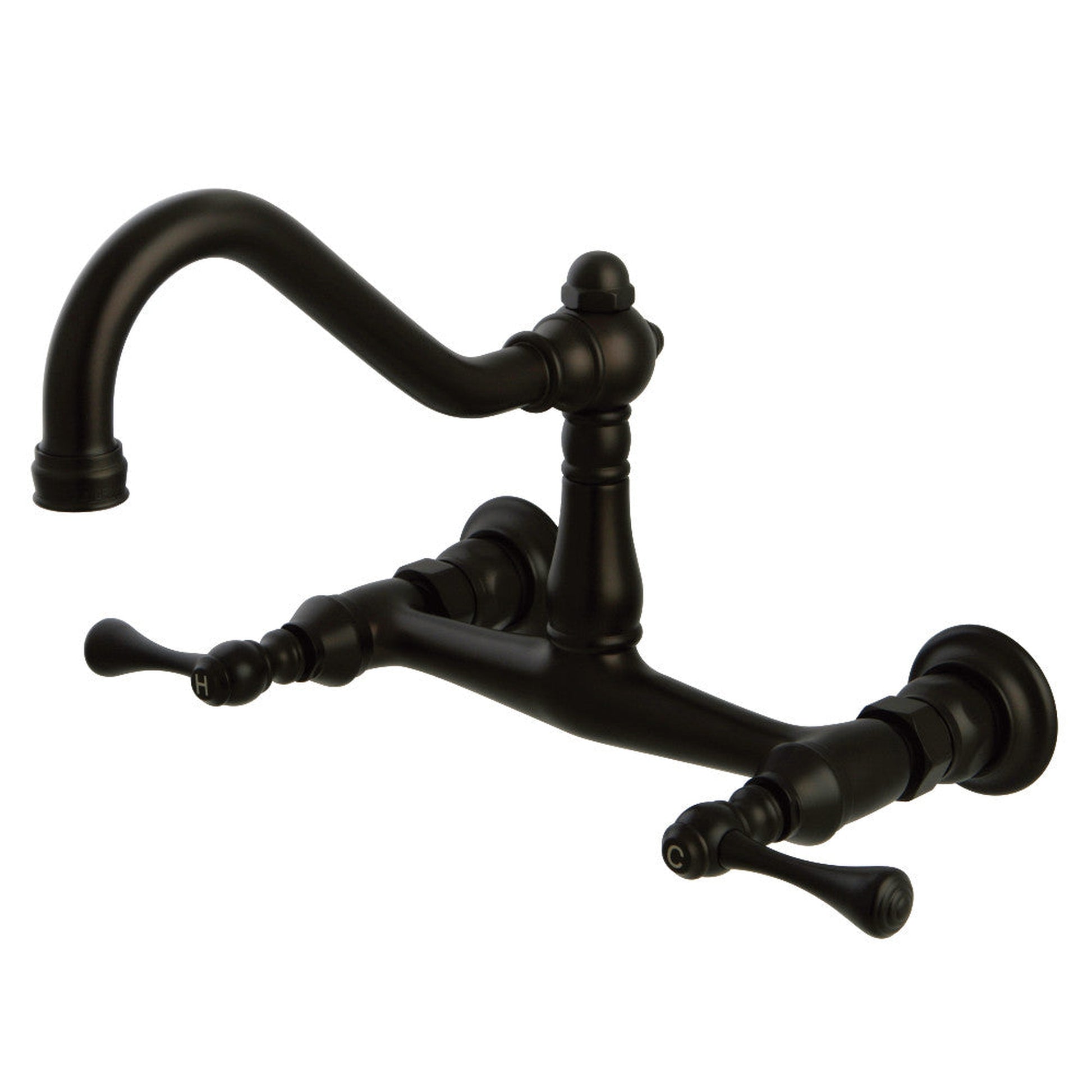 Kingston Brass KS3245BL Wall Mount Bathroom Faucet, Oil Rubbed Bronze