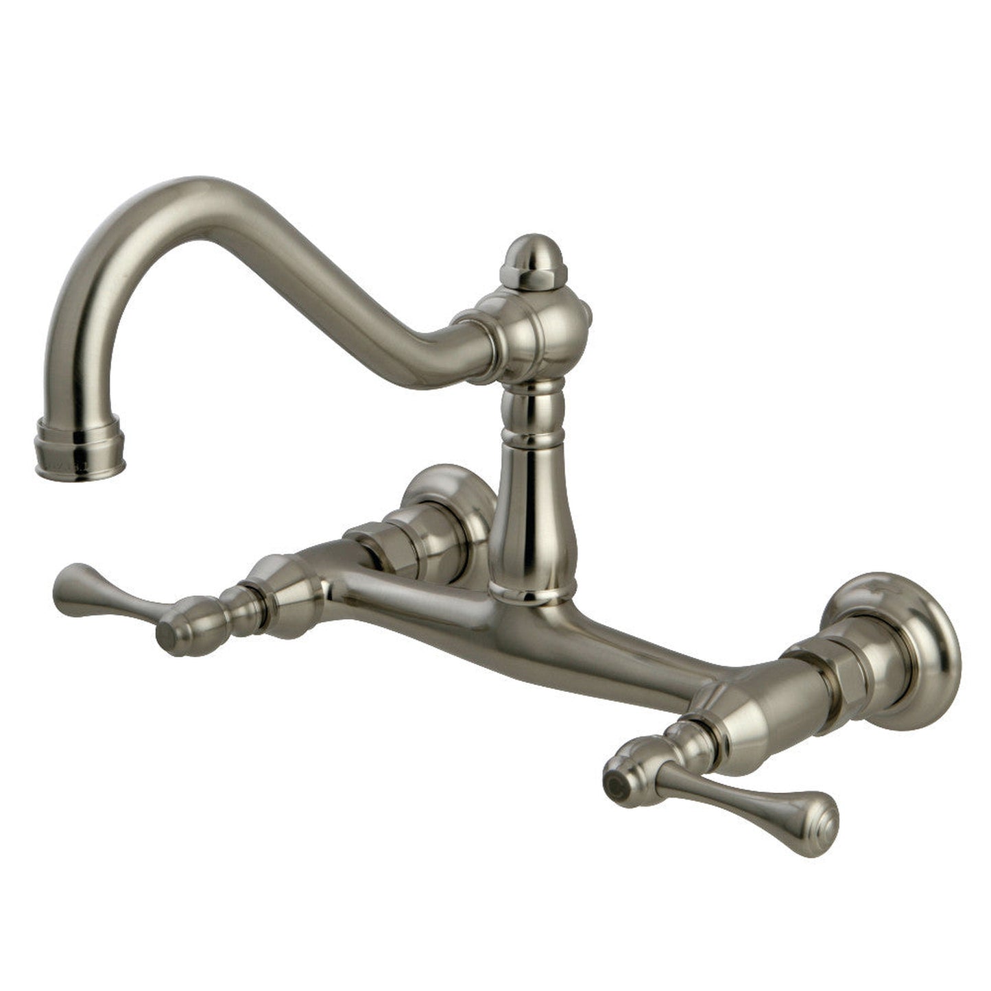 Kingston Brass KS3248BL Wall Mount Bathroom Faucet, Brushed Nickel