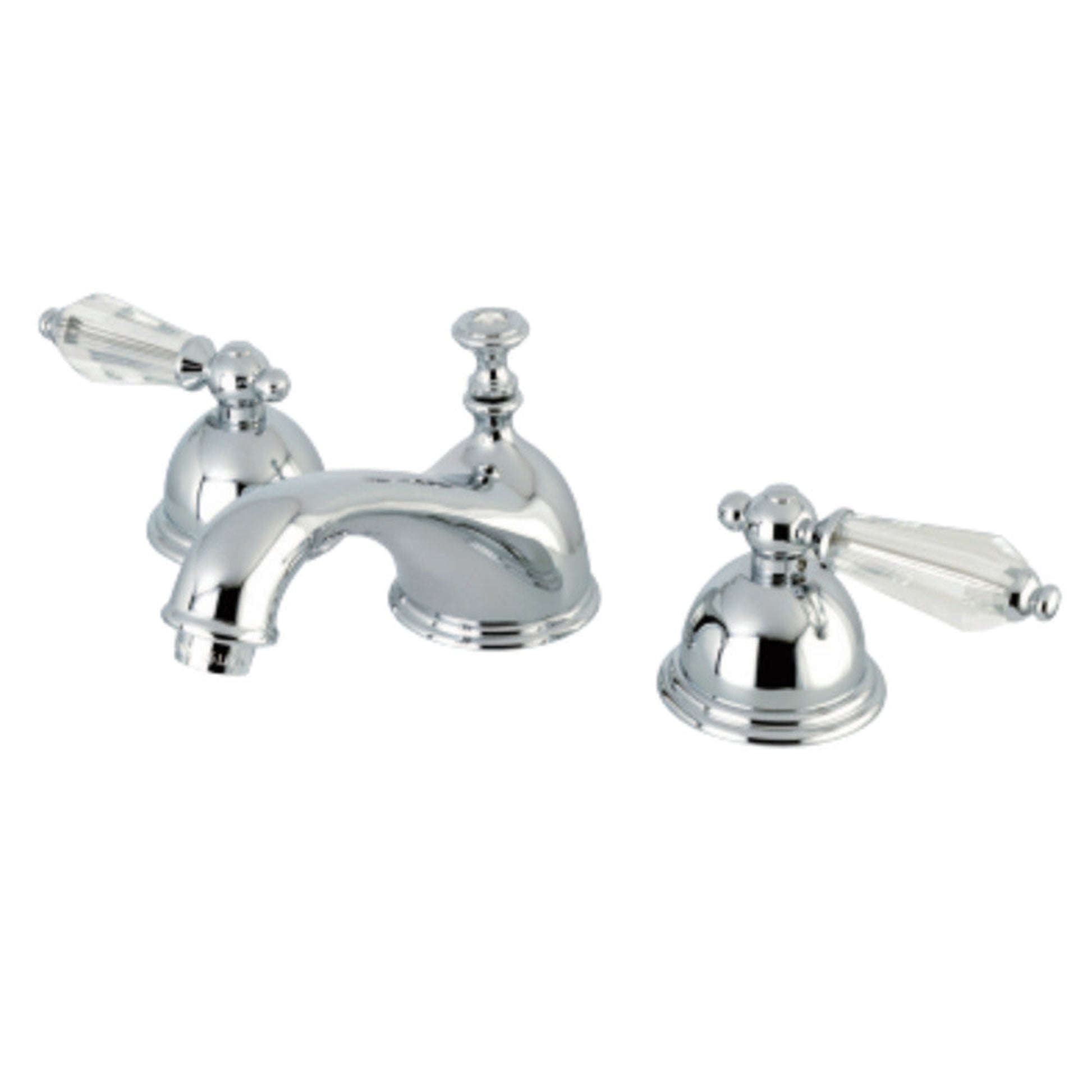 Kingston Brass KS3961WLL Wilshire Widespread Bathroom Faucet with Brass Pop-Up, Polished Chrome