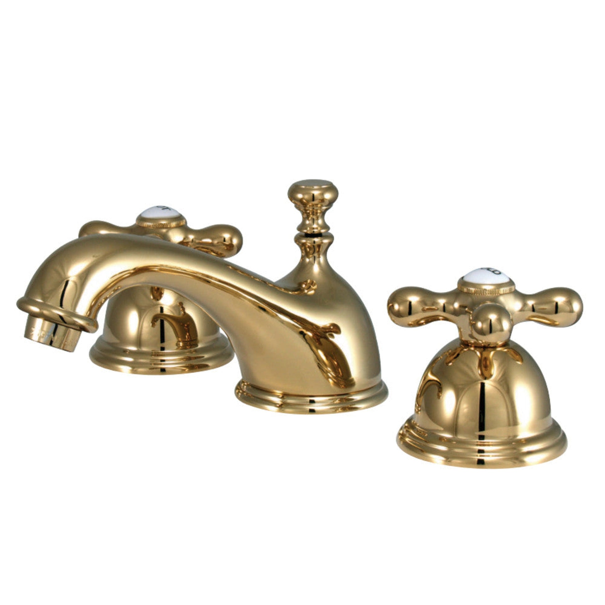 Kingston Brass KS3962AX 8 in. Widespread Bathroom Faucet, Polished Brass