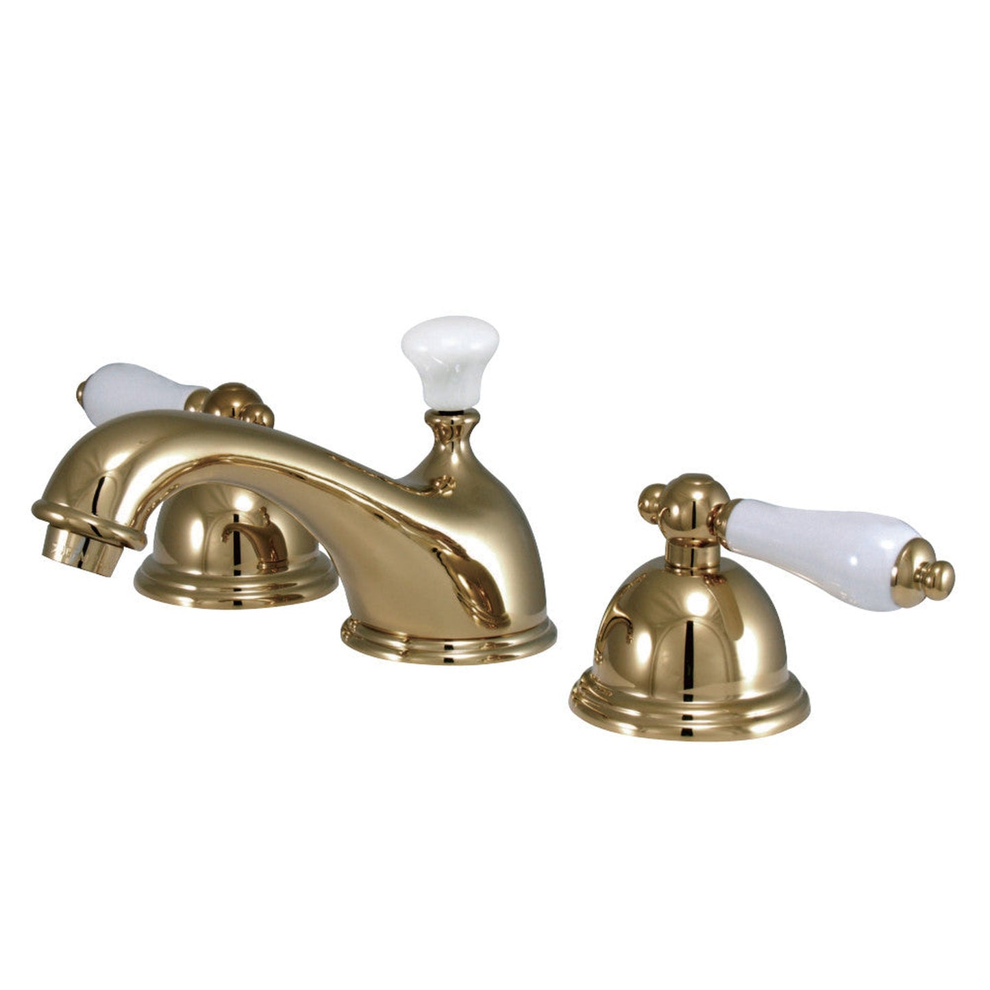 Kingston Brass KS3962PL 8 in. Widespread Bathroom Faucet, Polished Brass