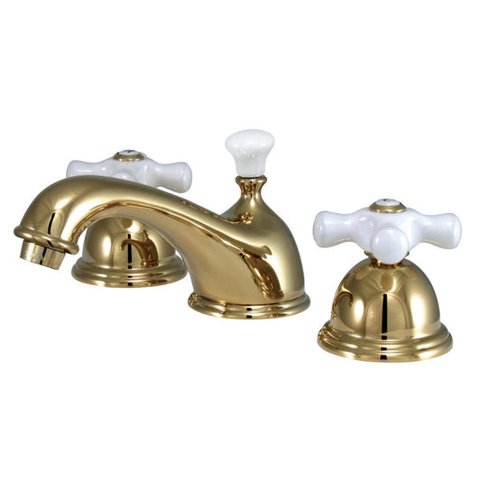 Kingston Brass KS3962PX 8 in. Widespread Bathroom Faucet, Polished Brass