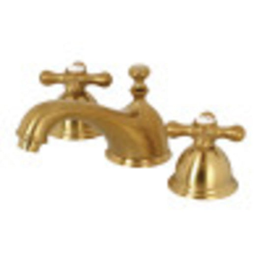 Kingston Brass KS3967AX 8 in. Widespread Bathroom Faucet, Brushed Brass