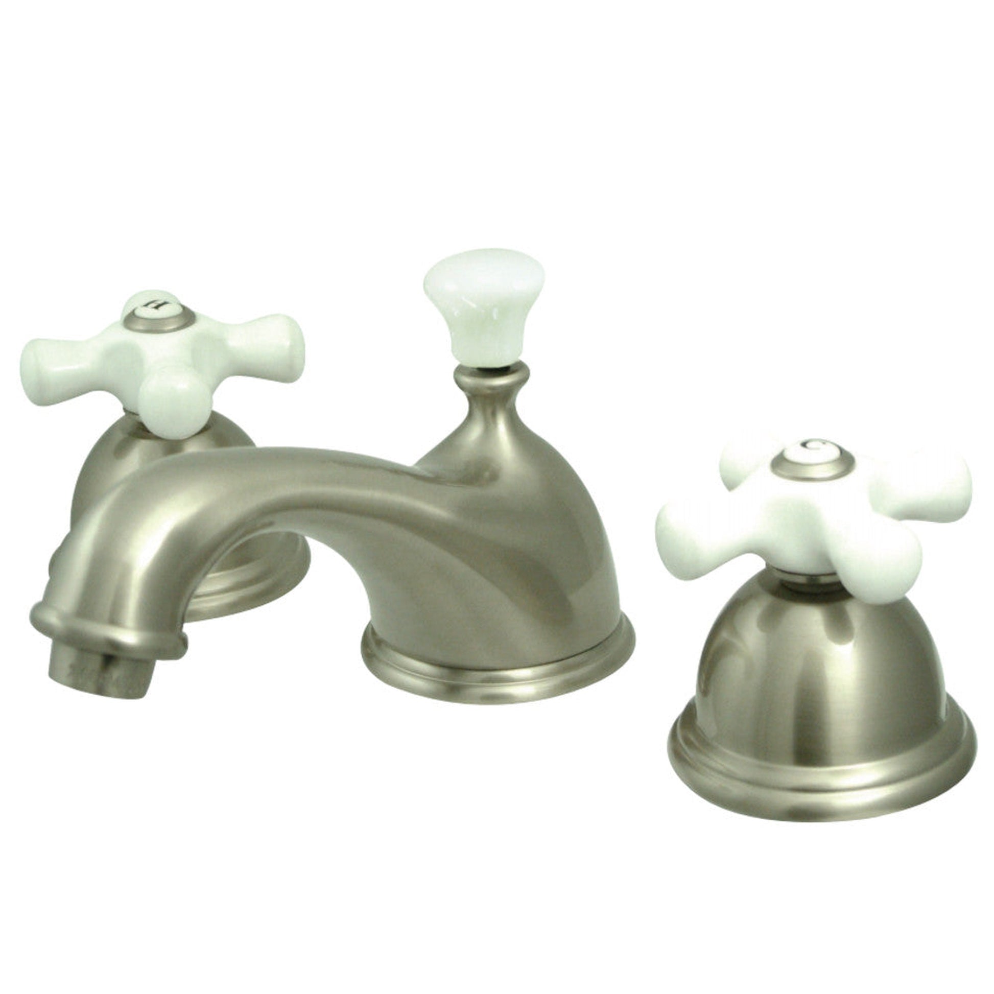 Kingston Brass KS3968PX 8 in. Widespread Bathroom Faucet, Brushed Nickel