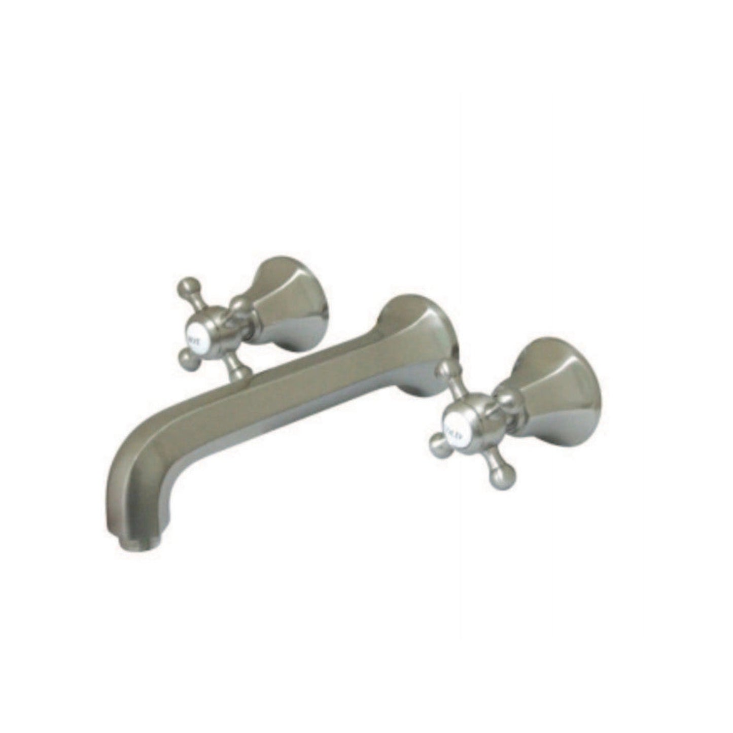 Kingston Brass KS4128BX Wall Mount Bathroom Faucet, Brushed Nickel