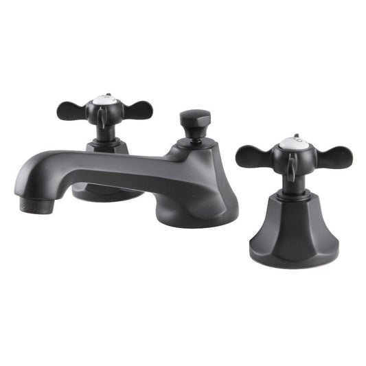 Kingston Brass KS4460BEX Essex 8" Widespread Bathroom Faucet, Matte Black