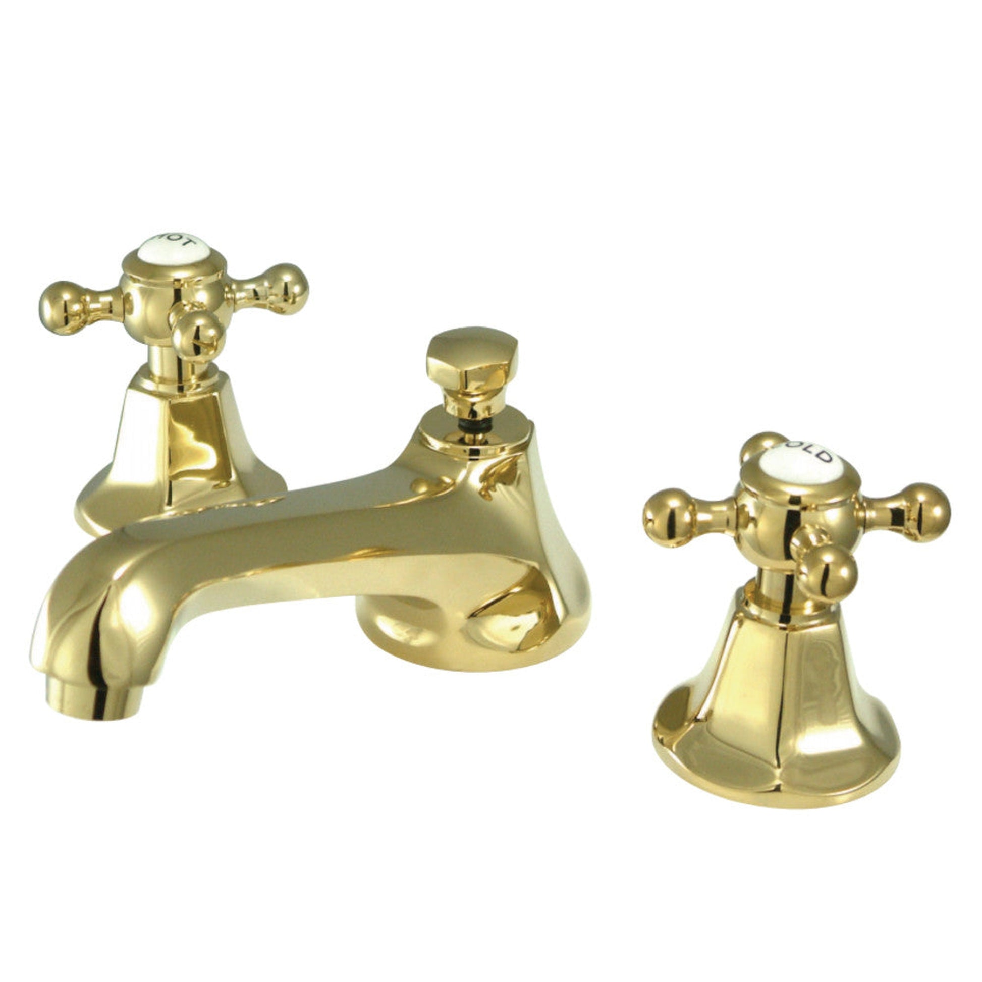 Kingston Brass KS4462BX 8 in. Widespread Bathroom Faucet, Polished Brass