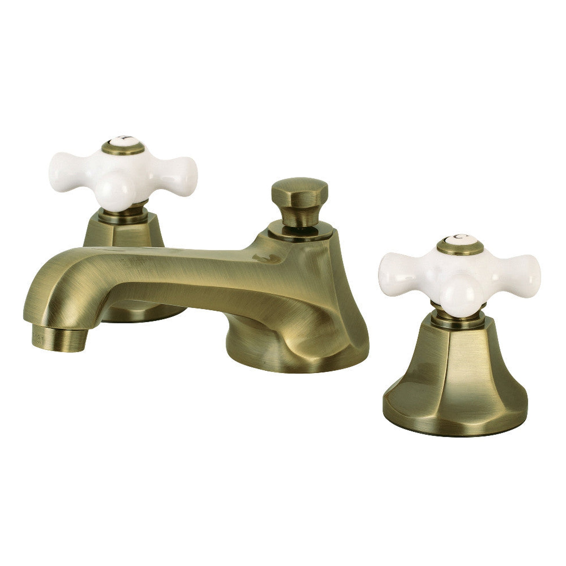 Kingston Brass KS4463PX 8" Widespread Bathroom Faucet, Antique Brass