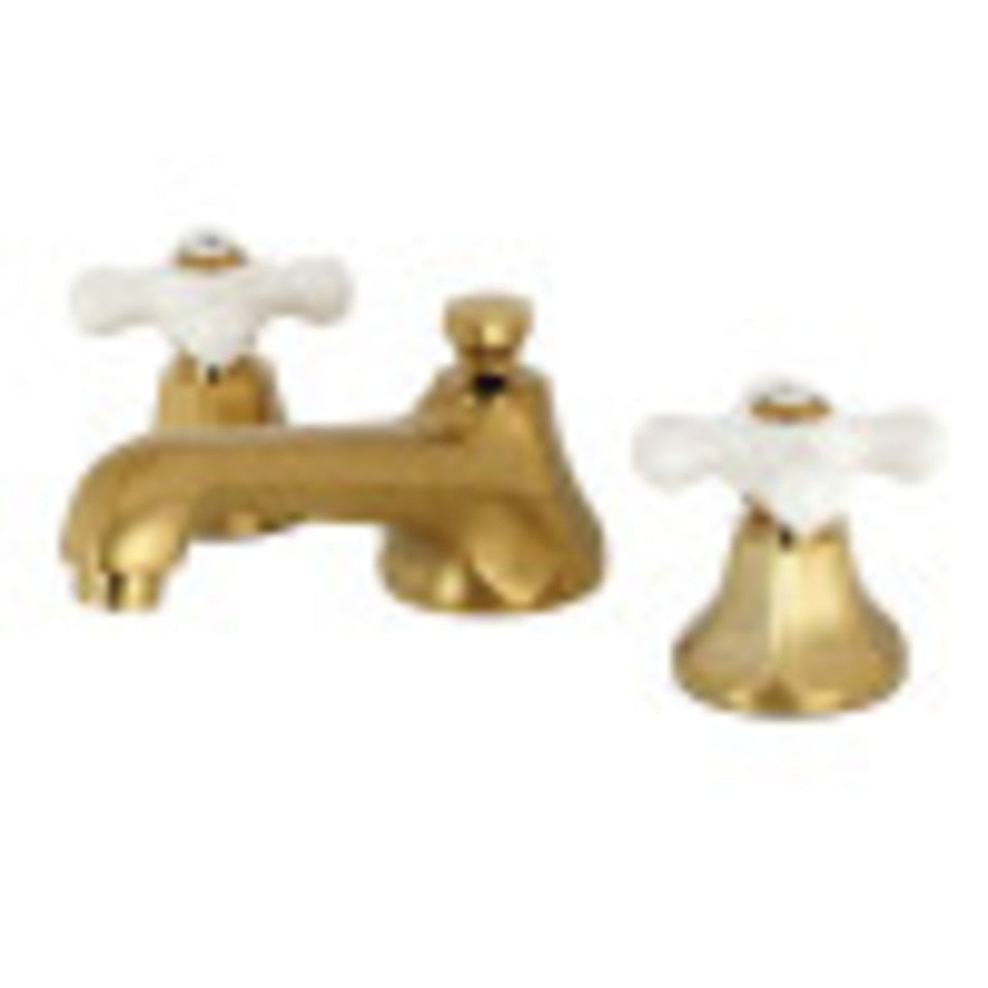 Kingston Brass KS4467PX 8 in. Widespread Bathroom Faucet, Brushed Brass