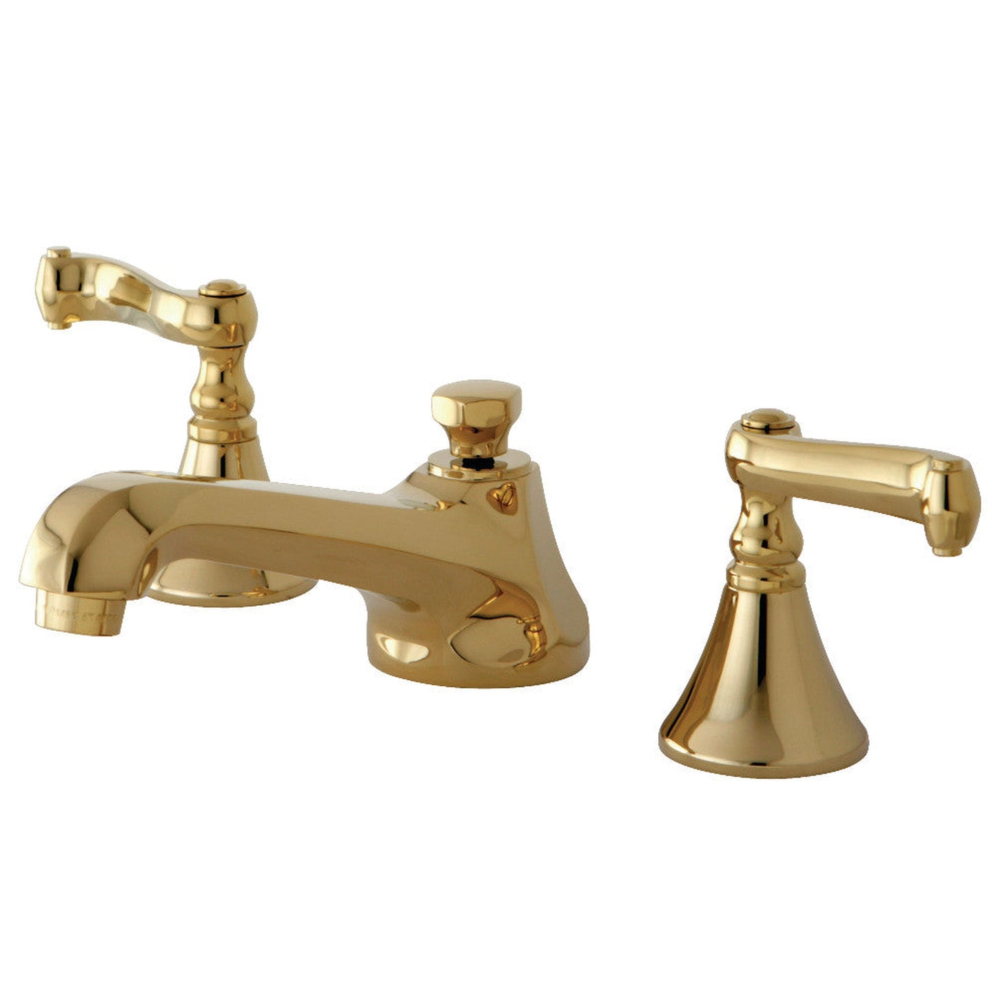 Kingston Brass KS4472FL 8 in. Widespread Bathroom Faucet, Polished Brass