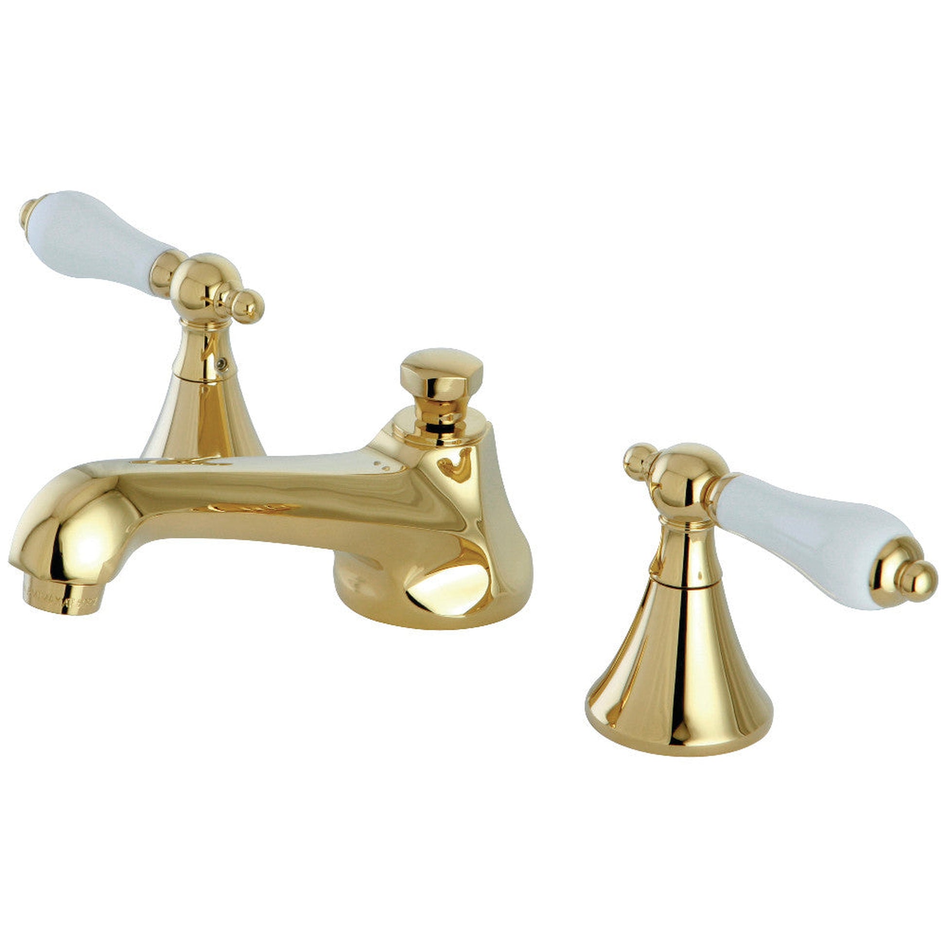 Kingston Brass KS4472PL 8 in. Widespread Bathroom Faucet, Polished Brass