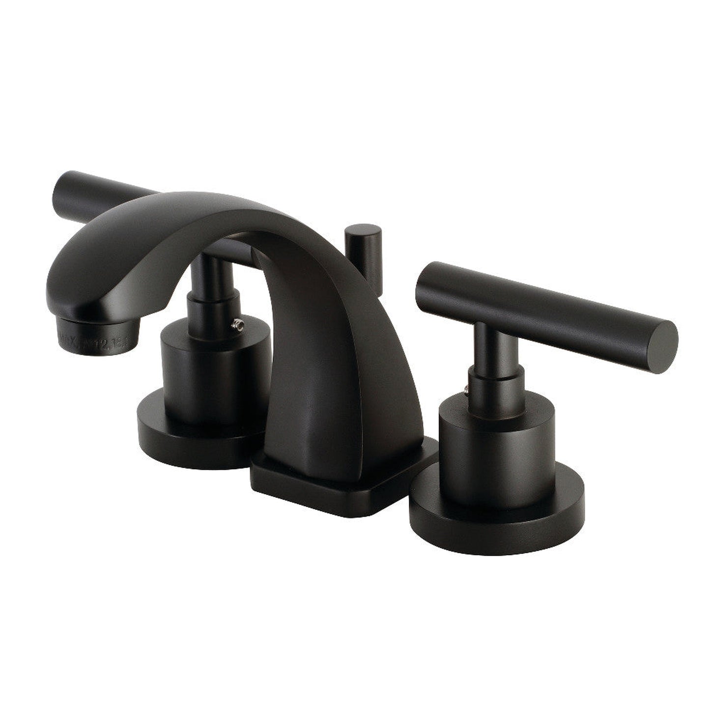 Kingston Brass KS4940CML Manhattan 8 in. Widespread Bathroom Faucet, Matte Black