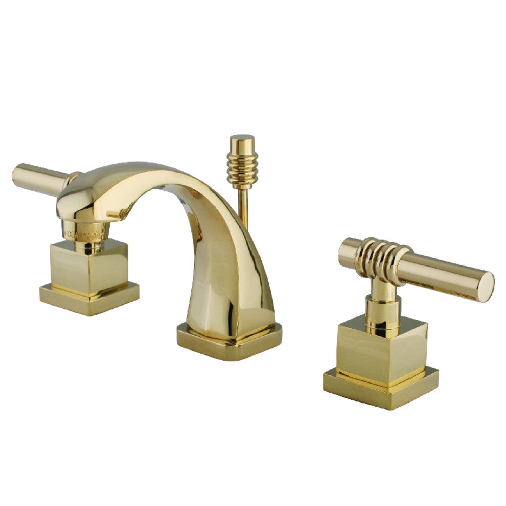 Kingston Brass KS4942QL Milano Widespread Bathroom Faucet, Polished Brass