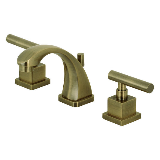 Kingston Brass KS4943CQL Claremont 8 in. Widespread Bathroom Faucet, Antique Brass