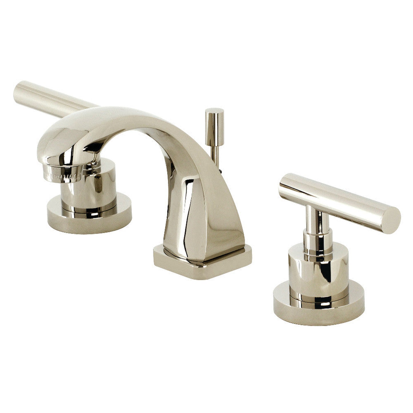 Kingston Brass KS4946CML Manhattan 8 in. Widespread Bathroom Faucet, Polished Nickel