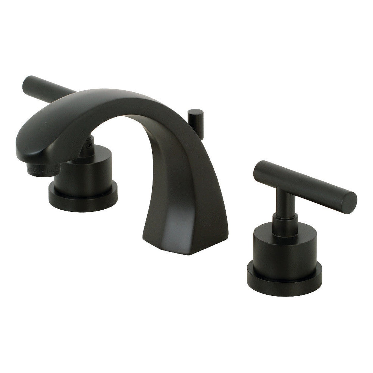 Kingston Brass KS4980CML Manhattan 8" Widespread Bathroom Faucet, Matte Black