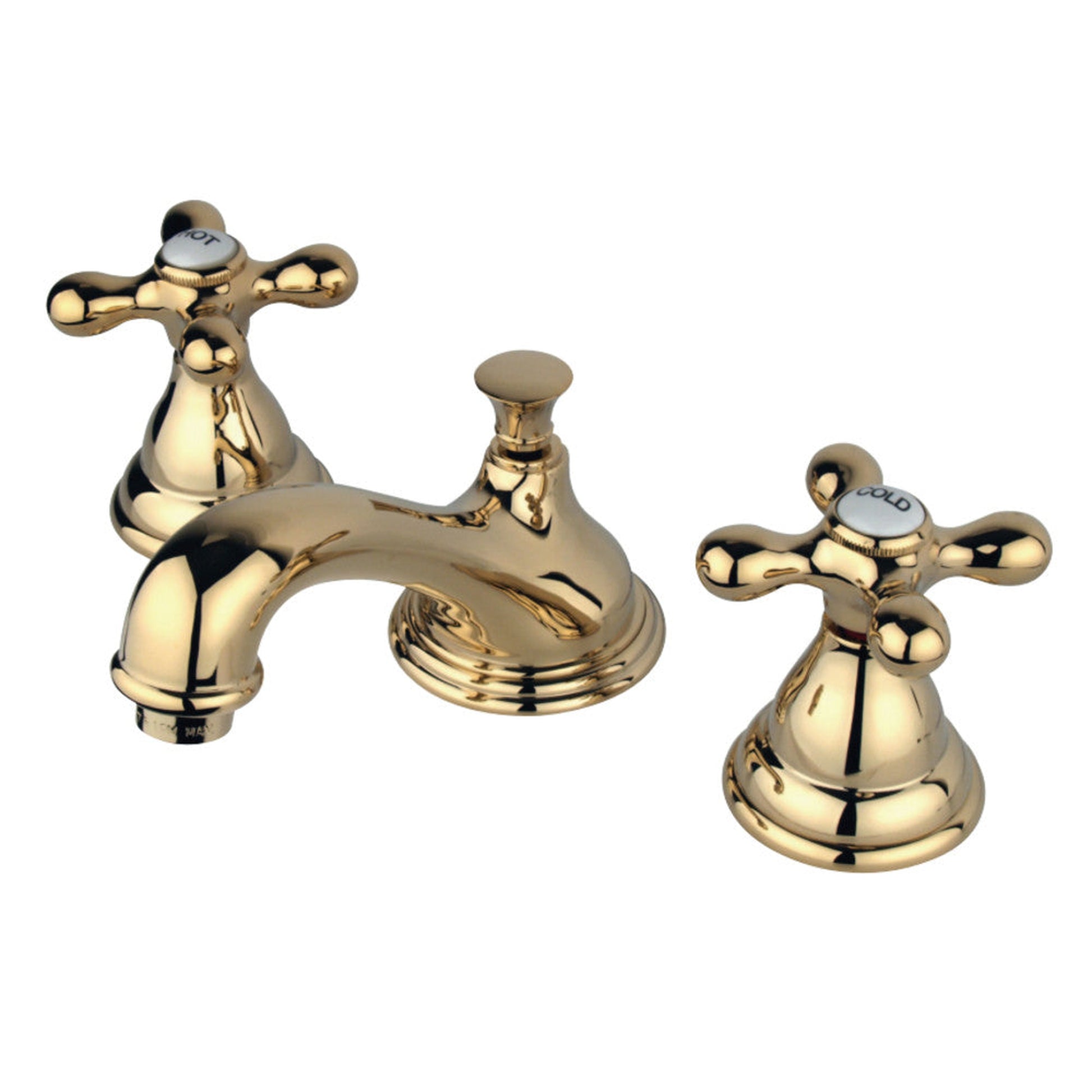 Kingston Brass KS5562AX 8 in. Widespread Bathroom Faucet, Polished Brass