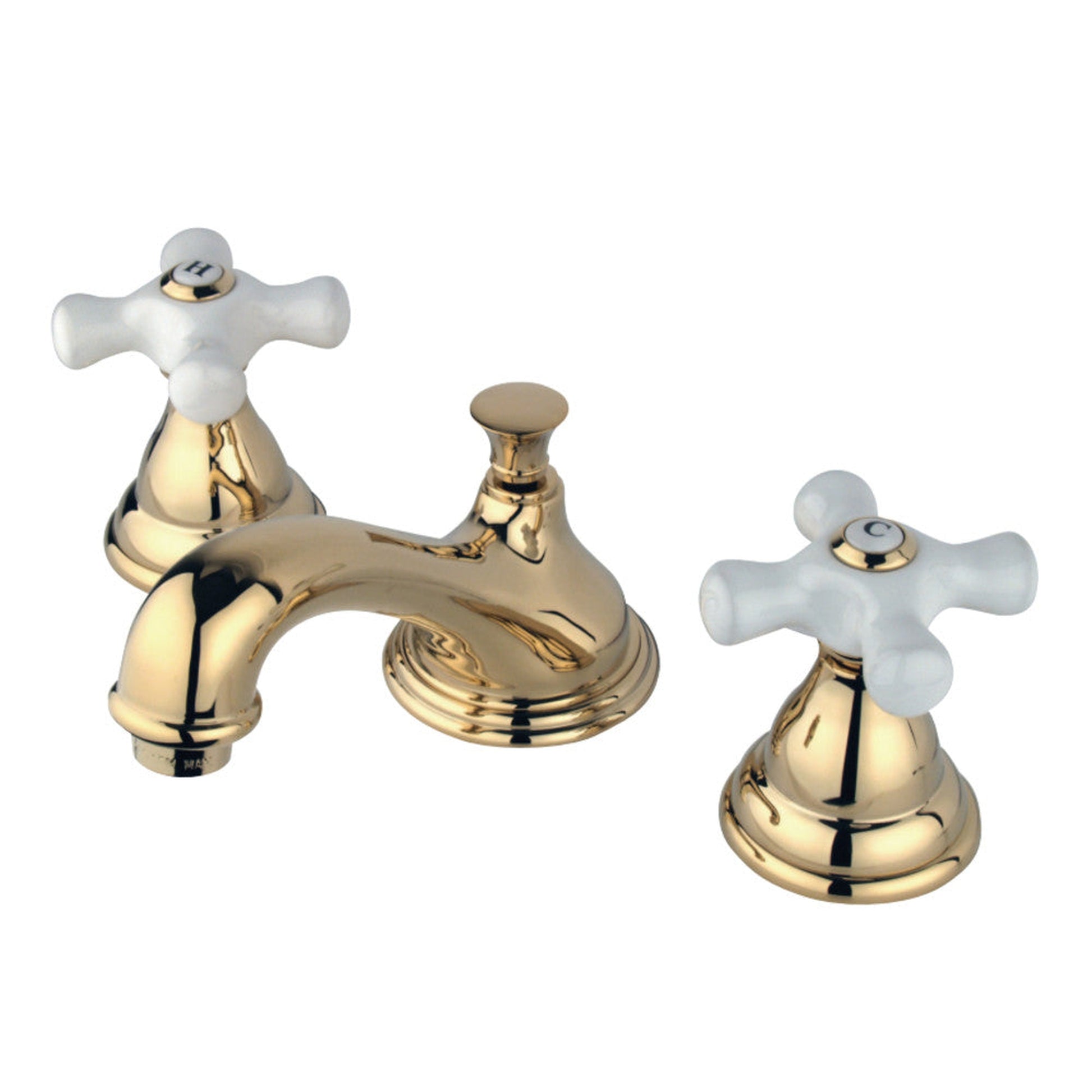 Kingston Brass KS5562PX 8 in. Widespread Bathroom Faucet, Polished Brass