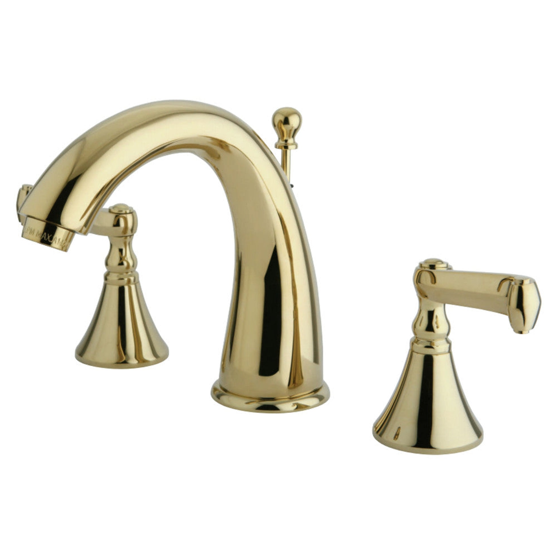 Kingston Brass KS5972FL 8 in. Widespread Bathroom Faucet, Polished Brass