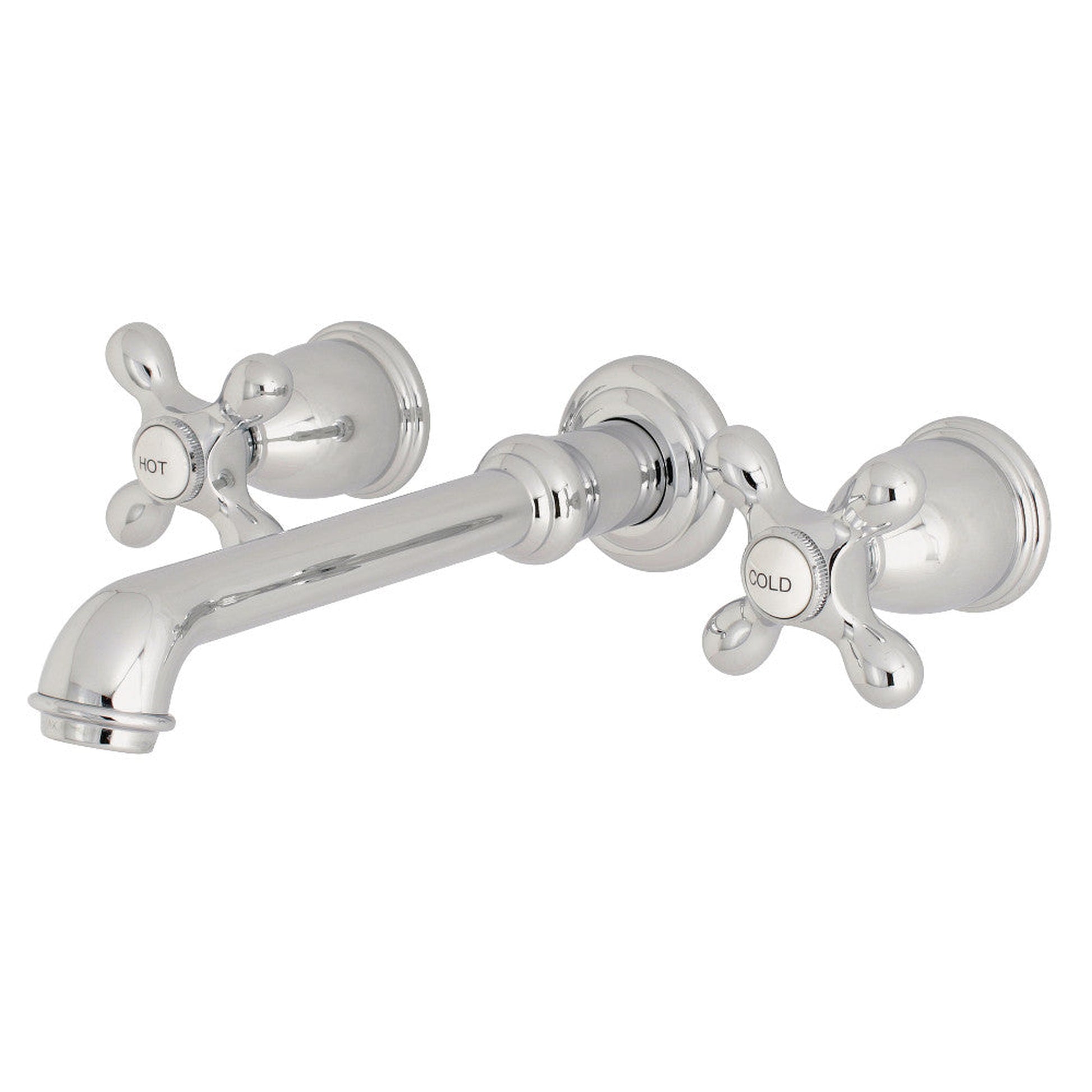 Kingston Brass KS7121AX English Country Two-Handle Wall Mount Bathroom Faucet, Polished Chrome