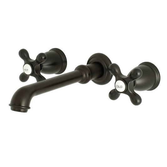 Kingston Brass KS7125AX English Country Two-Handle Wall Mount Bathroom Faucet, Oil Rubbed Bronze