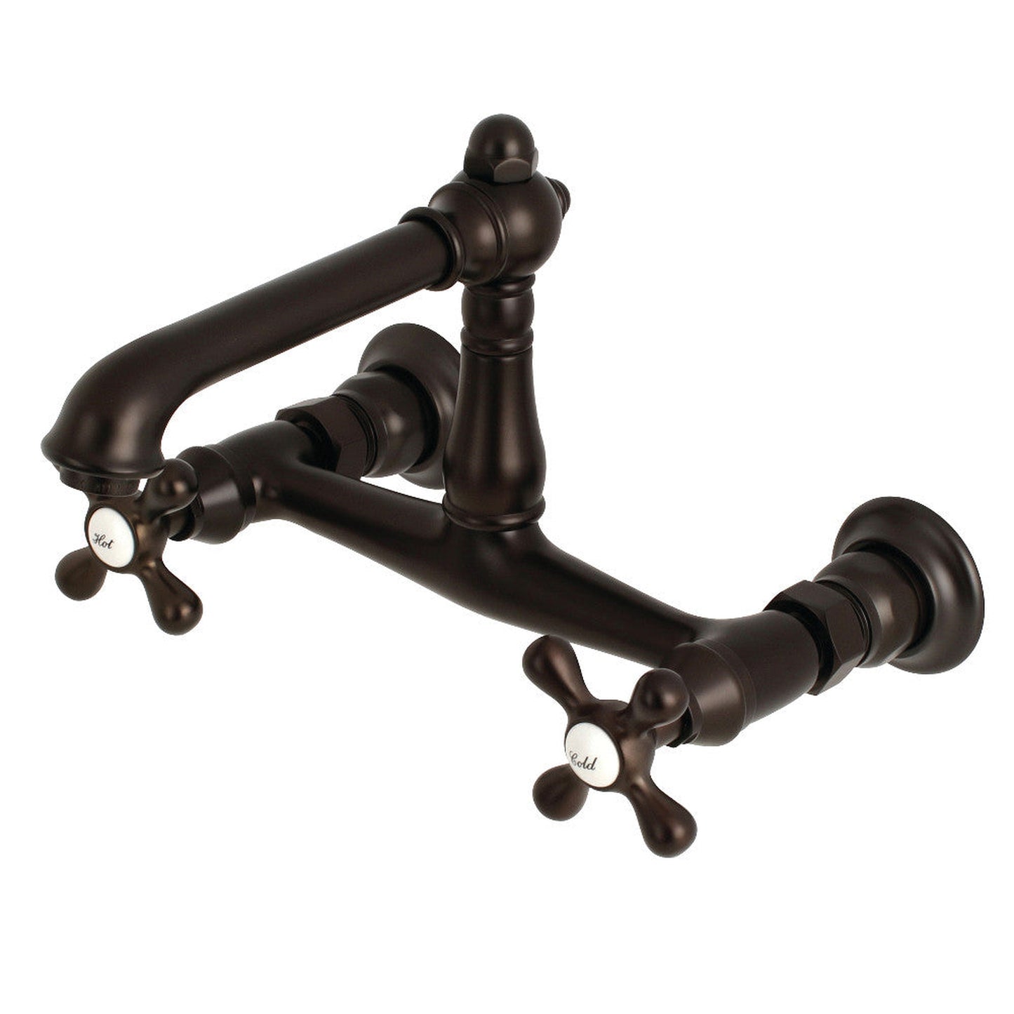 Kingston Brass KS7245AX 8-Inch Center Wall Mount Bathroom Faucet, Oil Rubbed Bronze