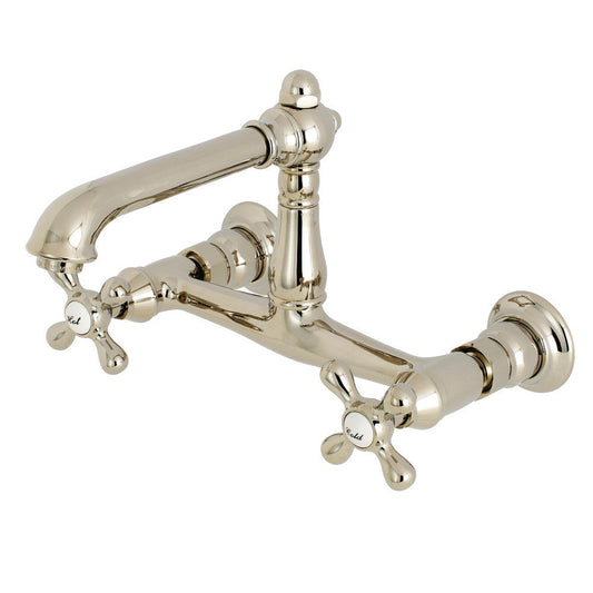 Kingston Brass KS7246AX 8-Inch Center Wall Mount Bathroom Faucet, Polished Nickel