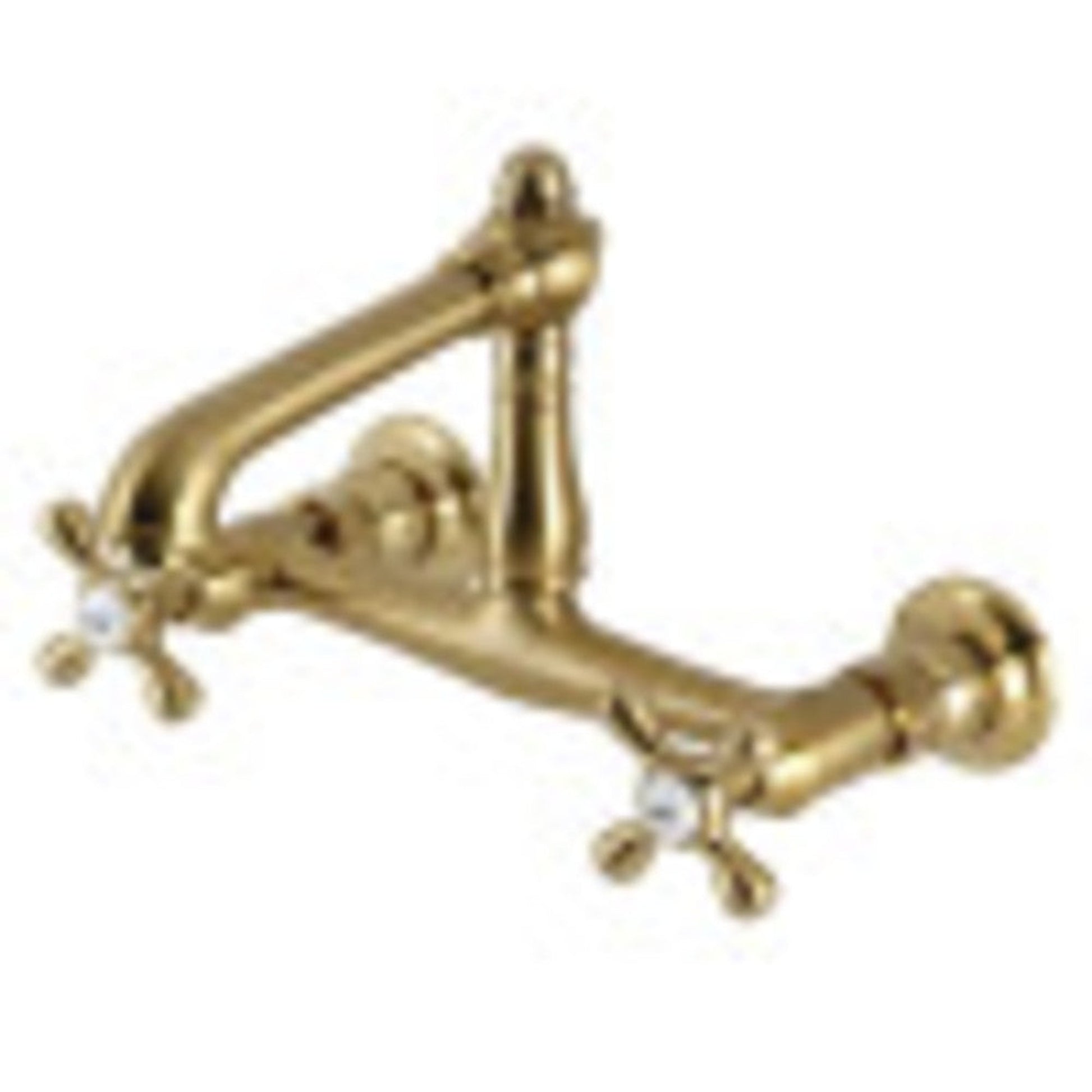 Kingston Brass KS7247AX 8-Inch Center Wall Mount Bathroom Faucet, Brushed Brass