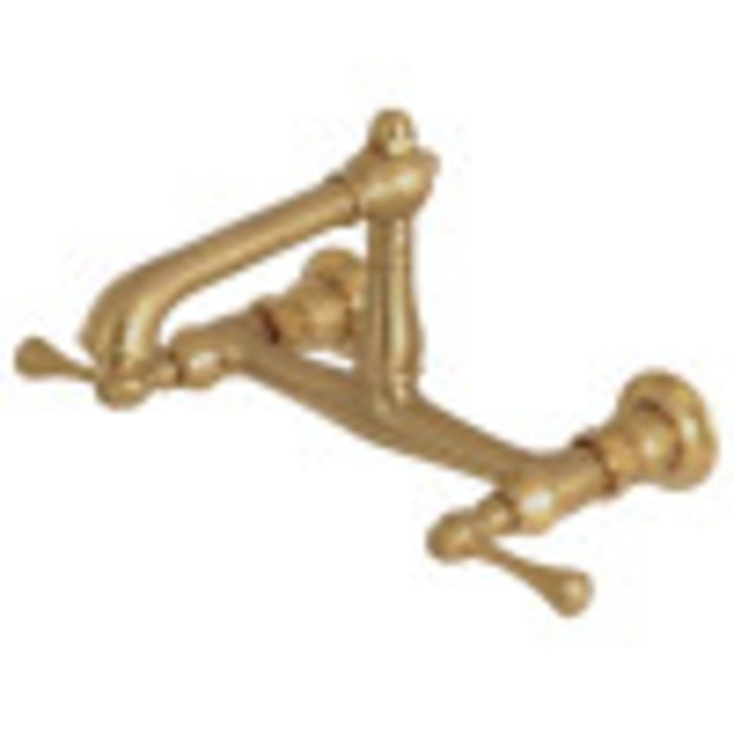 Kingston Brass KS7247BL Wall Mount Bathroom Faucet, Brushed Brass