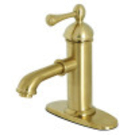 Kingston Brass KS7417BL Paris Single Lever Handle Bathroom Faucet, Brushed Brass