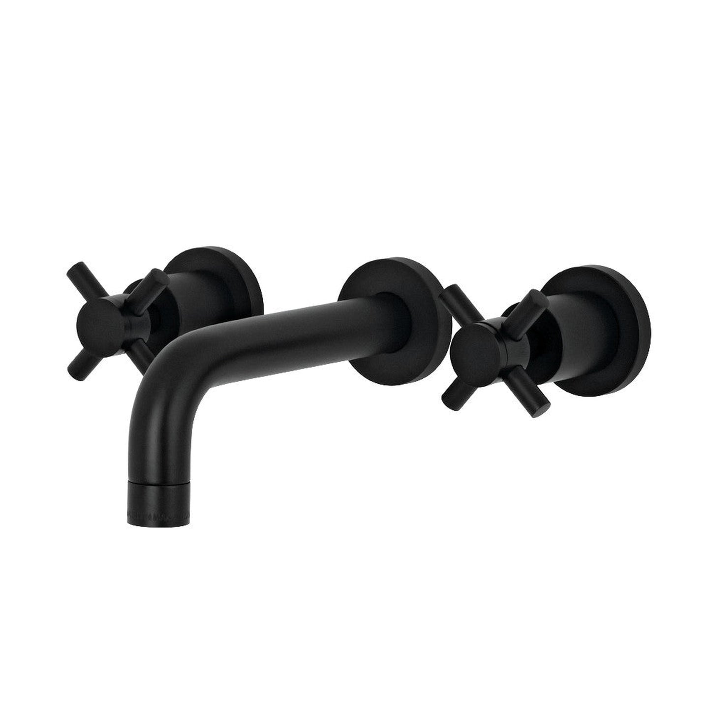 Kingston Brass KS8120DX Concord 2-Handle Wall Mount Bathroom Faucet, Matte Black