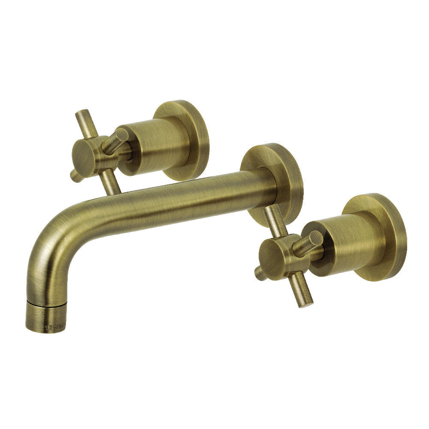 Kingston Brass KS8123DX Concord 2-Handle Wall Mount Bathroom Faucet, Antique Brass