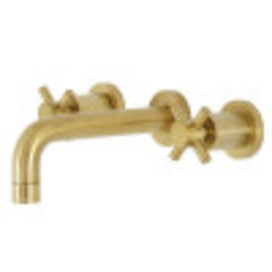 Kingston Brass KS8127DX Concord 2-Handle Wall Mount Bathroom Faucet, Brushed Brass