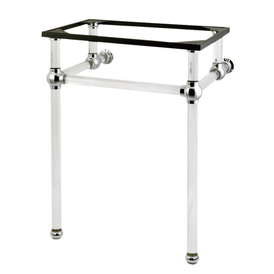Kingston Brass VAH282033C Templeton 24-Inch x 20-3/8-Inch x 33-1/4-Inch Acrylic Console Sink Legs, Polished Chrome